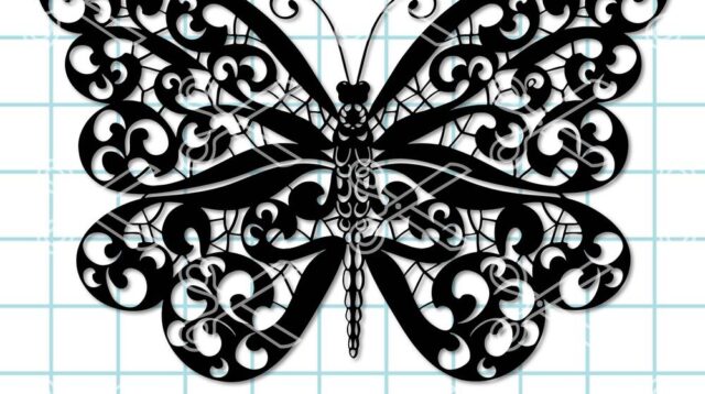 Mandala butterfly svg zentangle file