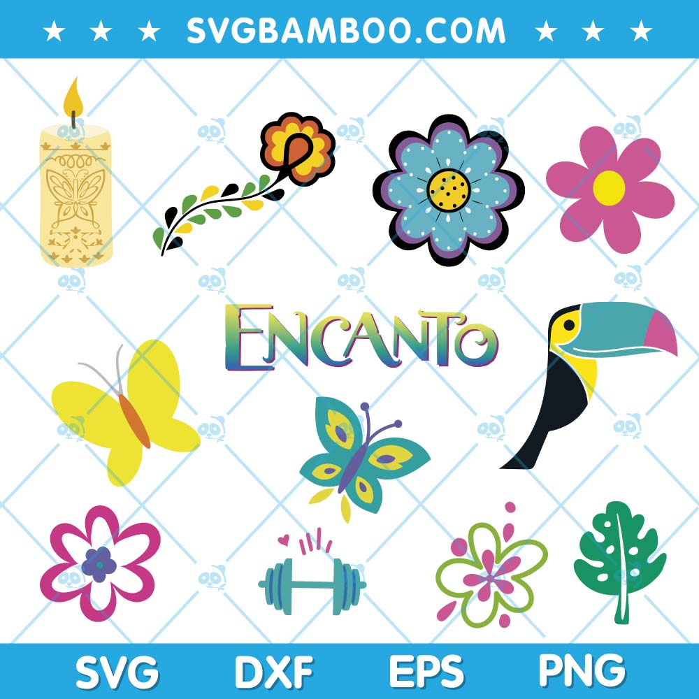 Encanto Animals SVG Bundle Disney Encanto Flower Decor