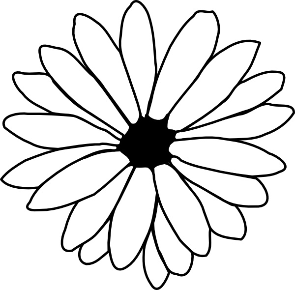 flower outline clip art 11358