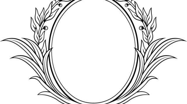 Decorative floral frame vector