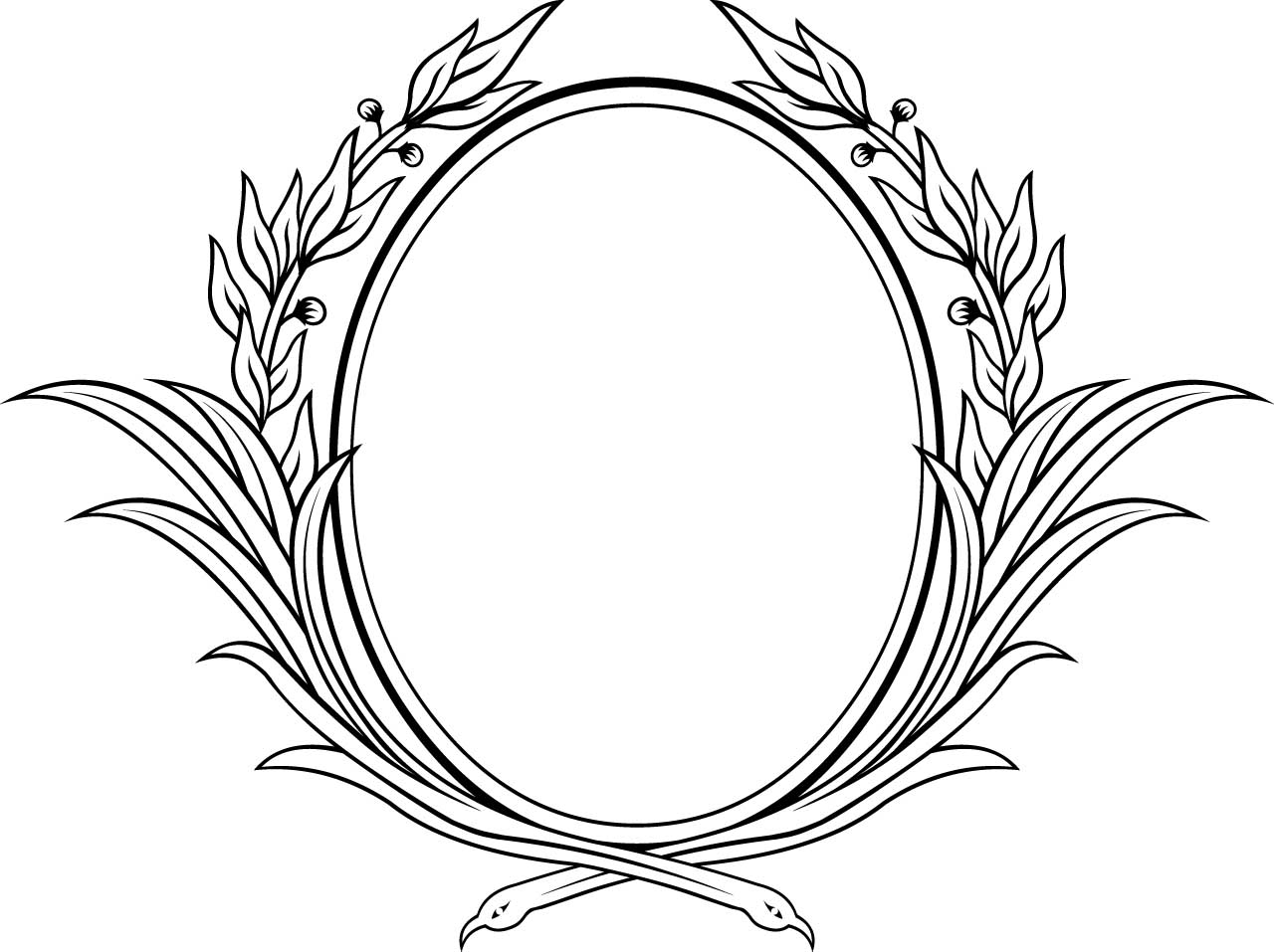 Decorative floral frame vector