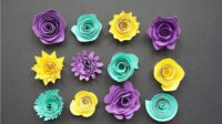 Rolled paper flower templates pic3