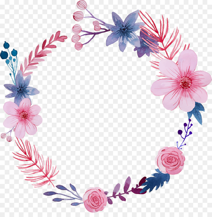 clipart flowers border round 3