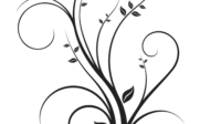 floral decorative line clip art 187550