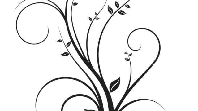 floral decorative line clip art 187550