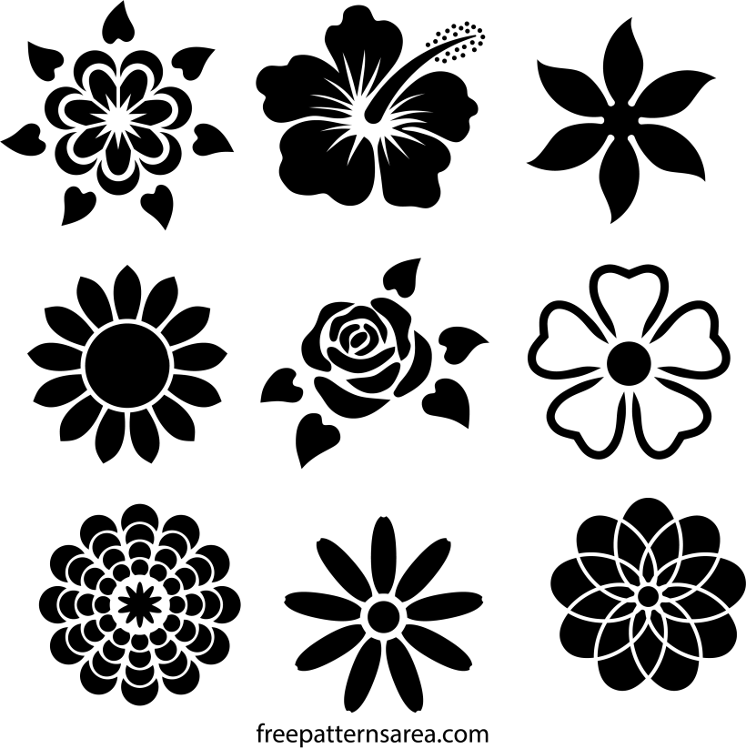 flower stencil designs