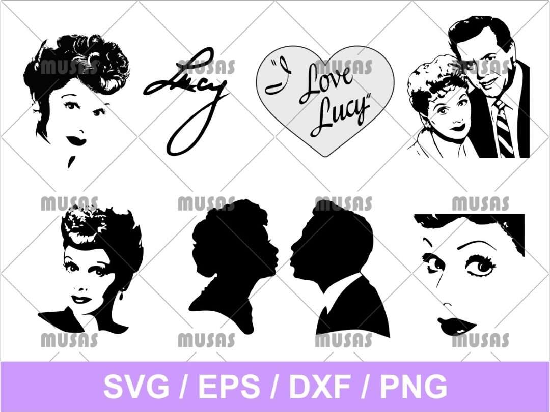 i love lucy svg bundle